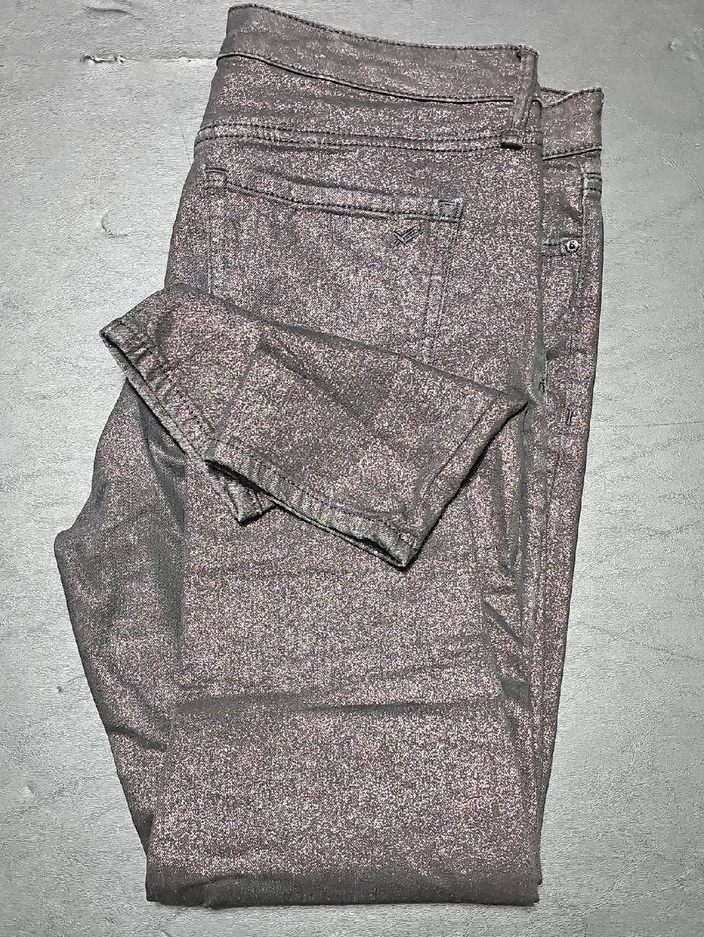 William Rast Black Skinny Jeans With Fine Glitter Finish